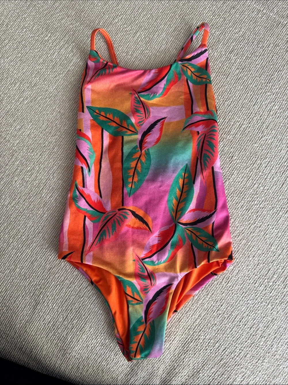 Beach Riot Girls Leslie One-Piece Swimsuit - Pink & Orange